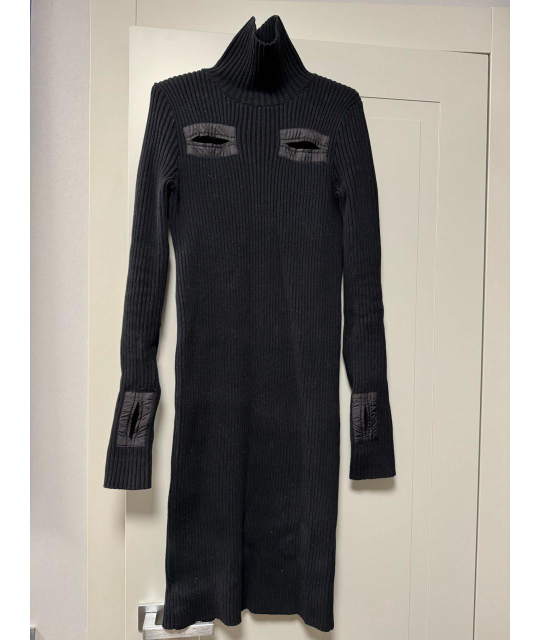 BOTTEGA VENETA Черное хлопковое повседневное платье, фото 5