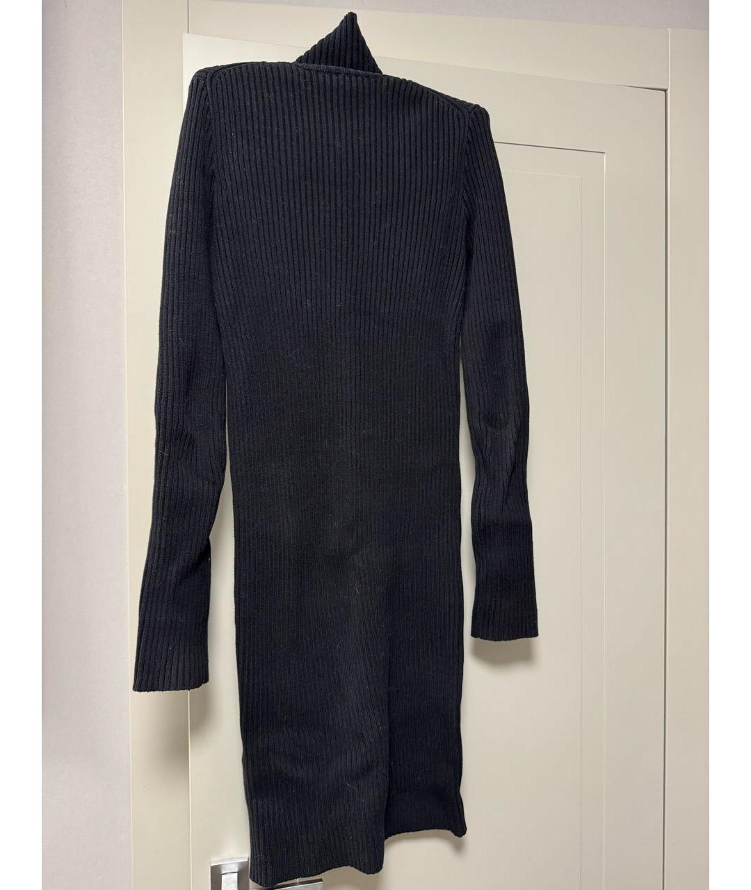 BOTTEGA VENETA Черное хлопковое повседневное платье, фото 2