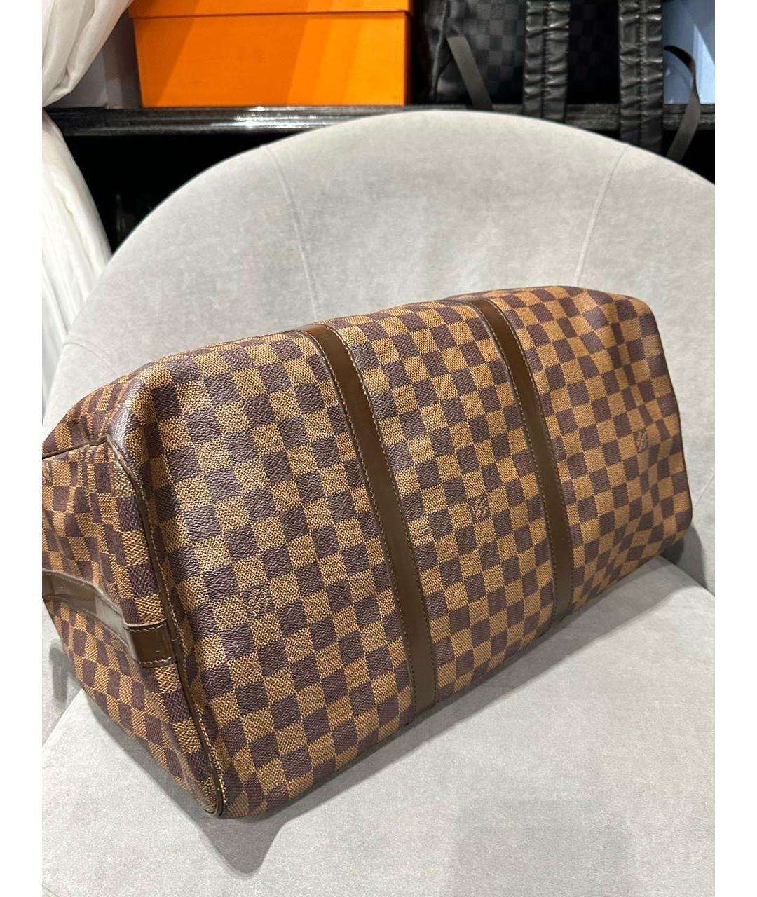 LOUIS VUITTON Коричневая дорожная/спортивная сумка, фото 7