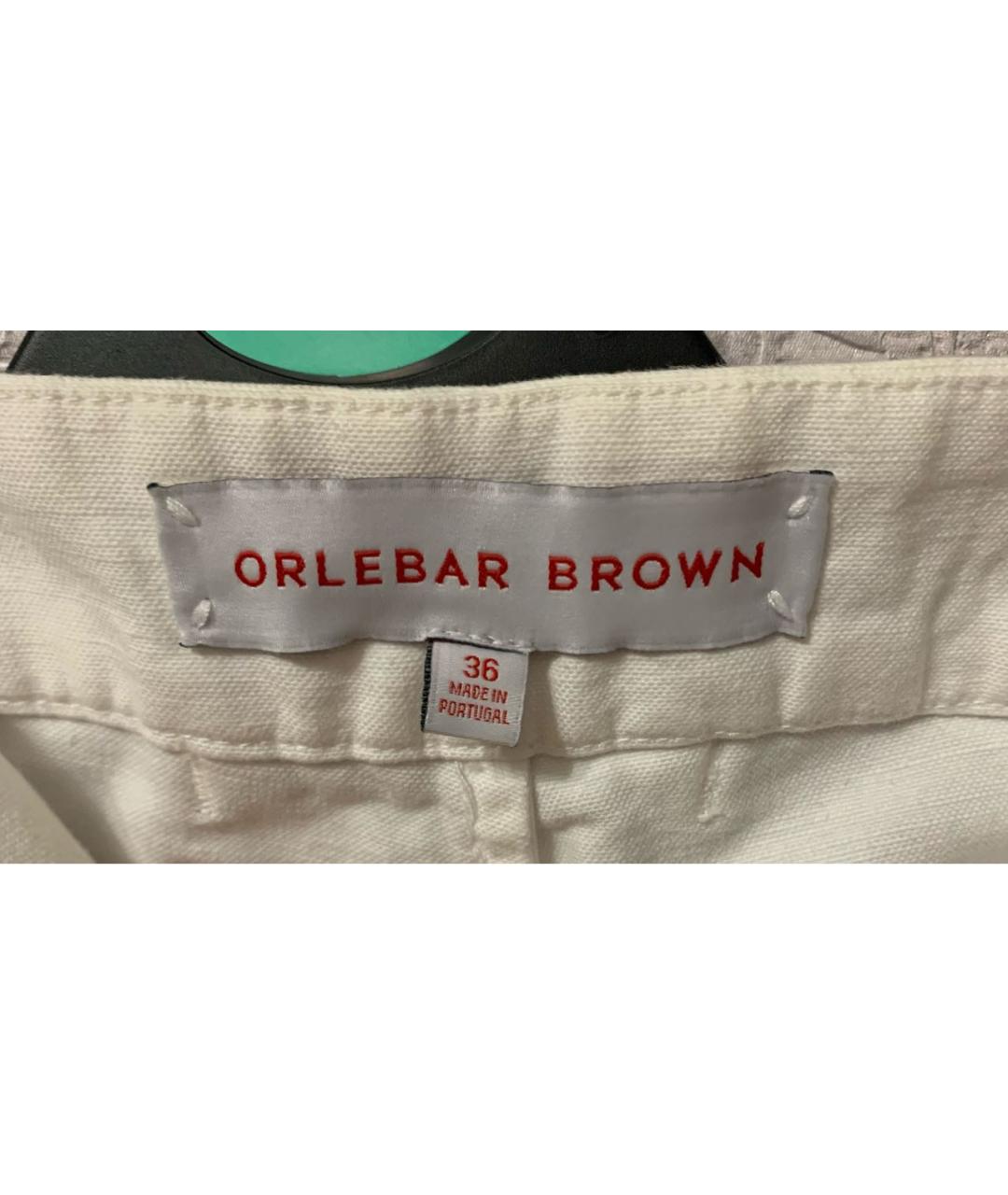 ORLEBAR BROWN Белые хлопковые повседневные брюки, фото 3