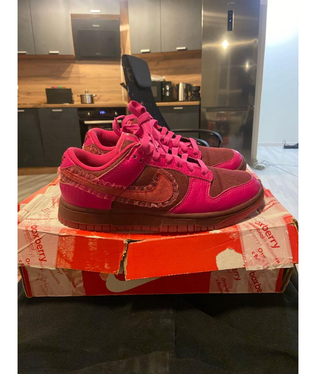 NIKE Фуксия кроссовки из искусственной кожи, фото 5