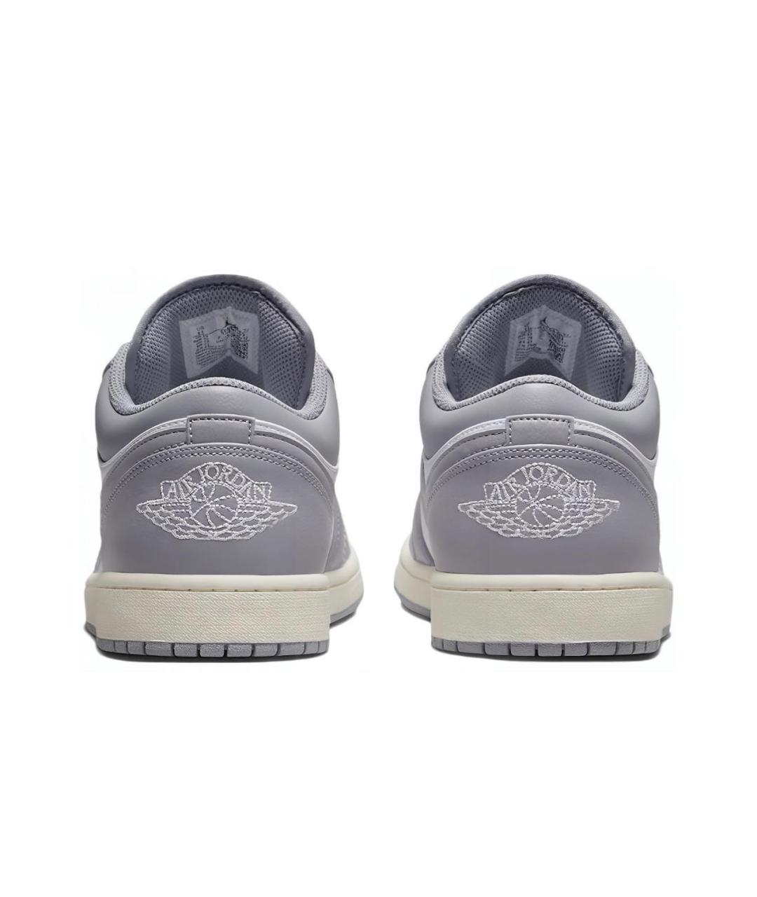 JORDAN Серые кожаные низкие кроссовки / кеды, фото 4