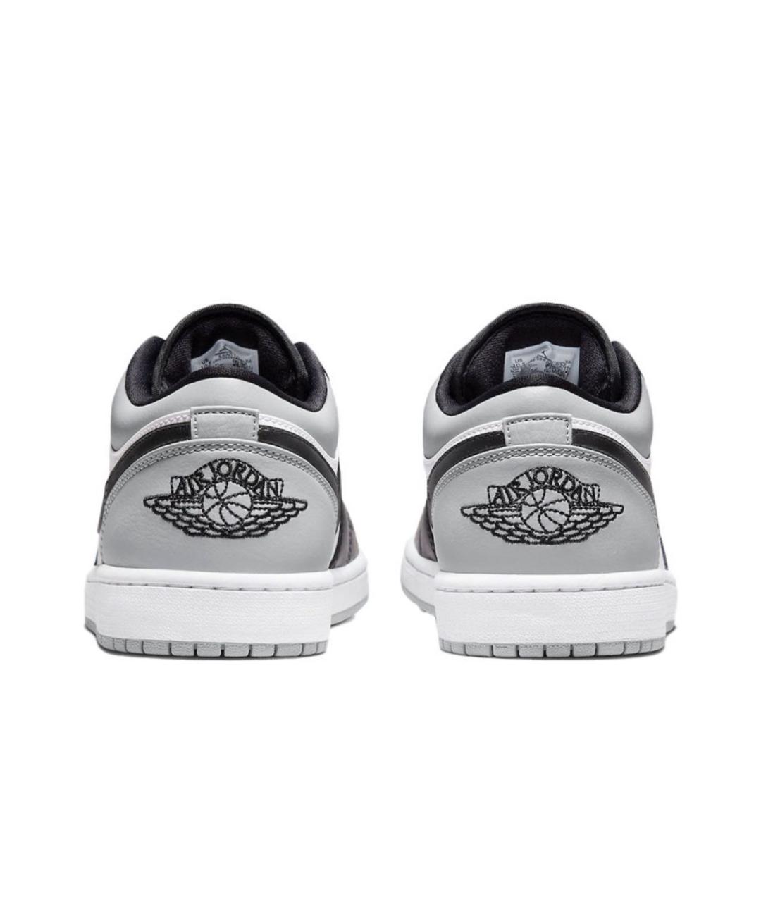 JORDAN Серые кожаные низкие кроссовки / кеды, фото 4