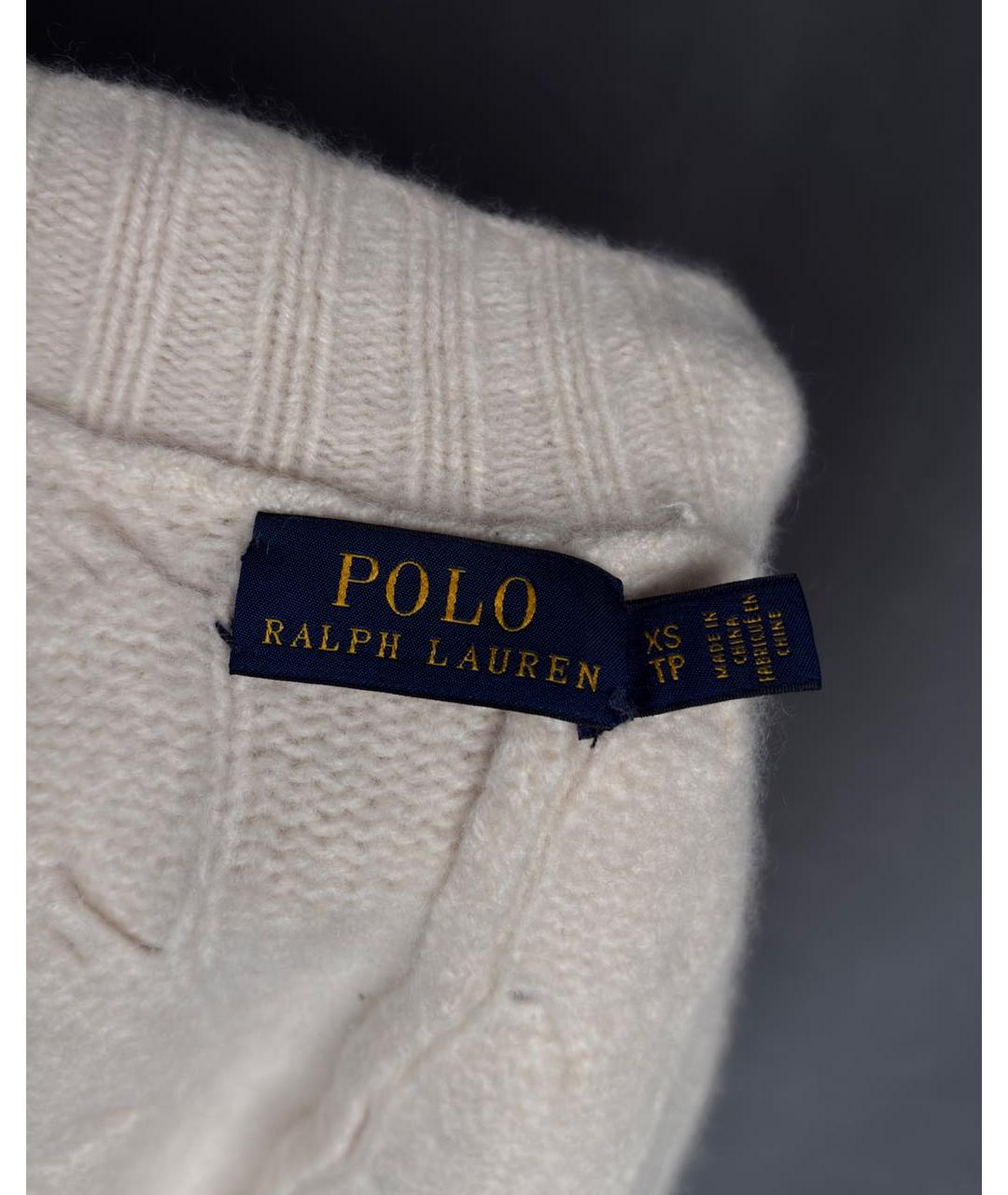 POLO RALPH LAUREN Бежевый шерстяной кардиган, фото 7