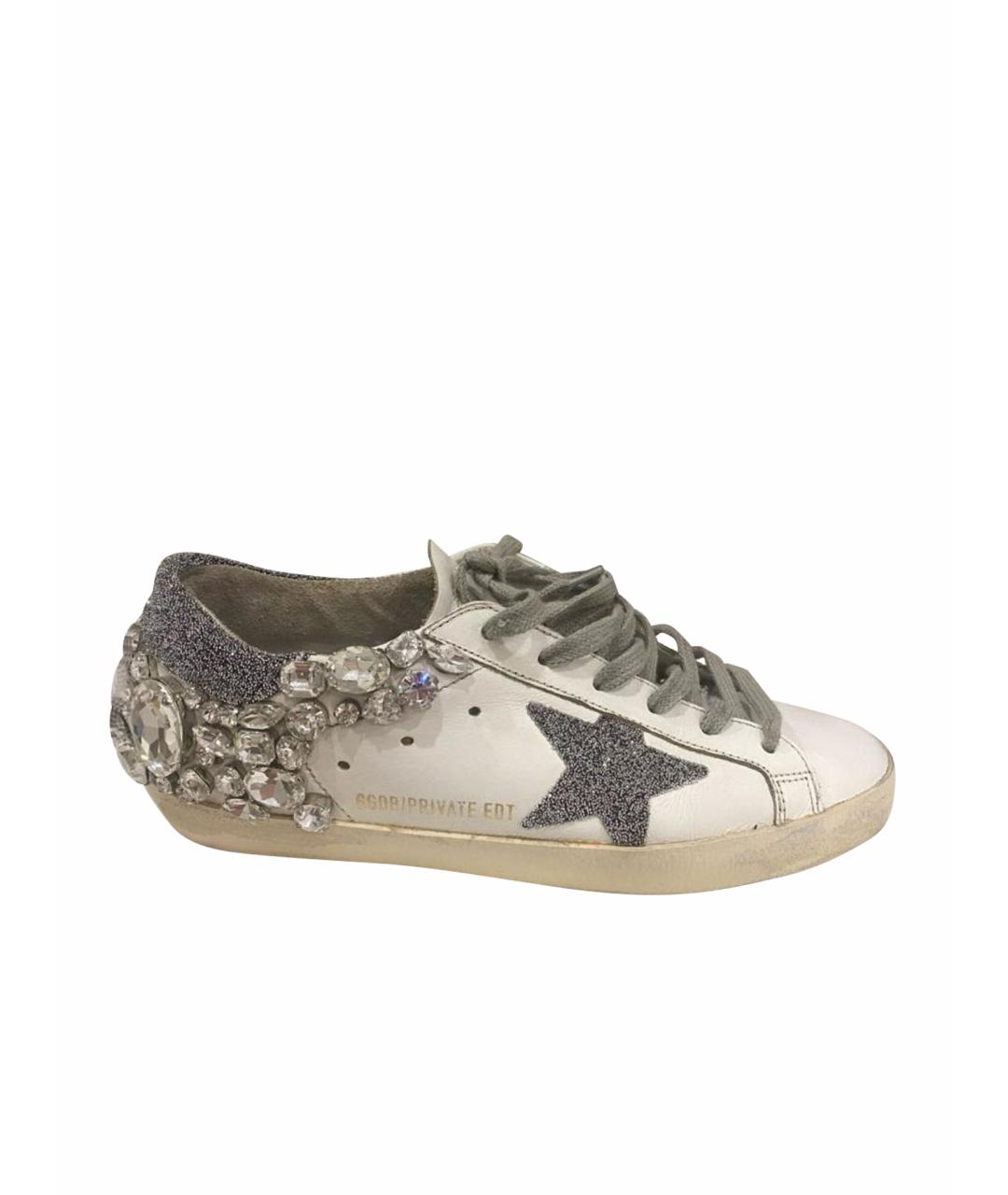 GOLDEN GOOSE DELUXE BRAND Белые кожаные кеды, фото 1