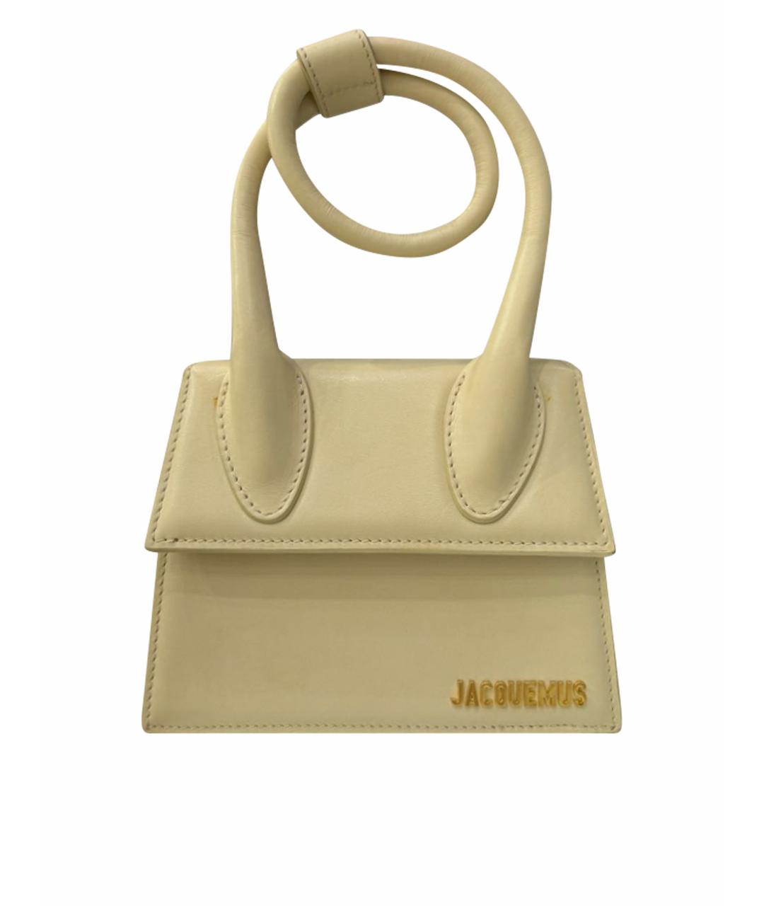 JACQUEMUS Желтая кожаная сумка через плечо, фото 1