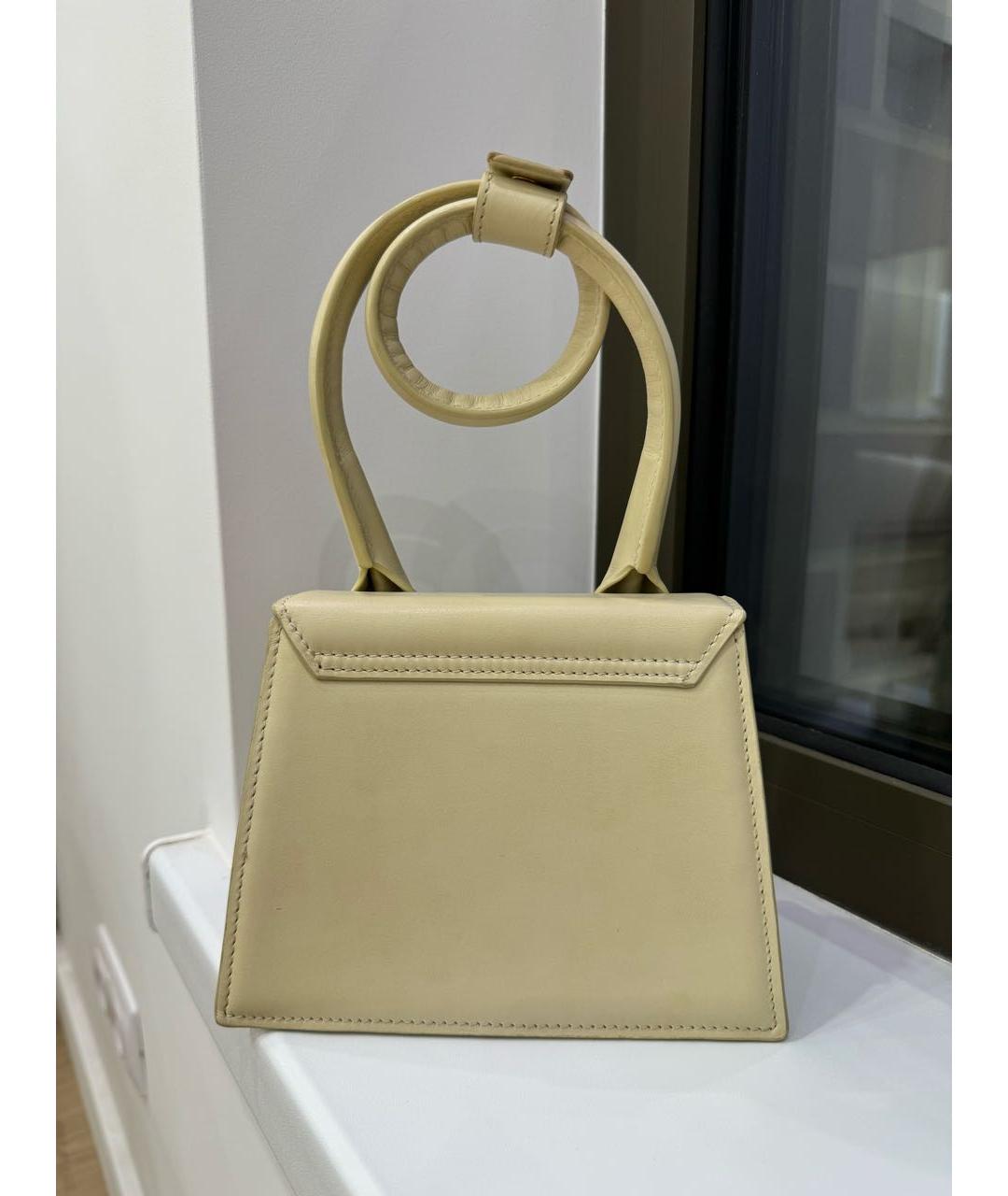 JACQUEMUS Желтая кожаная сумка через плечо, фото 3