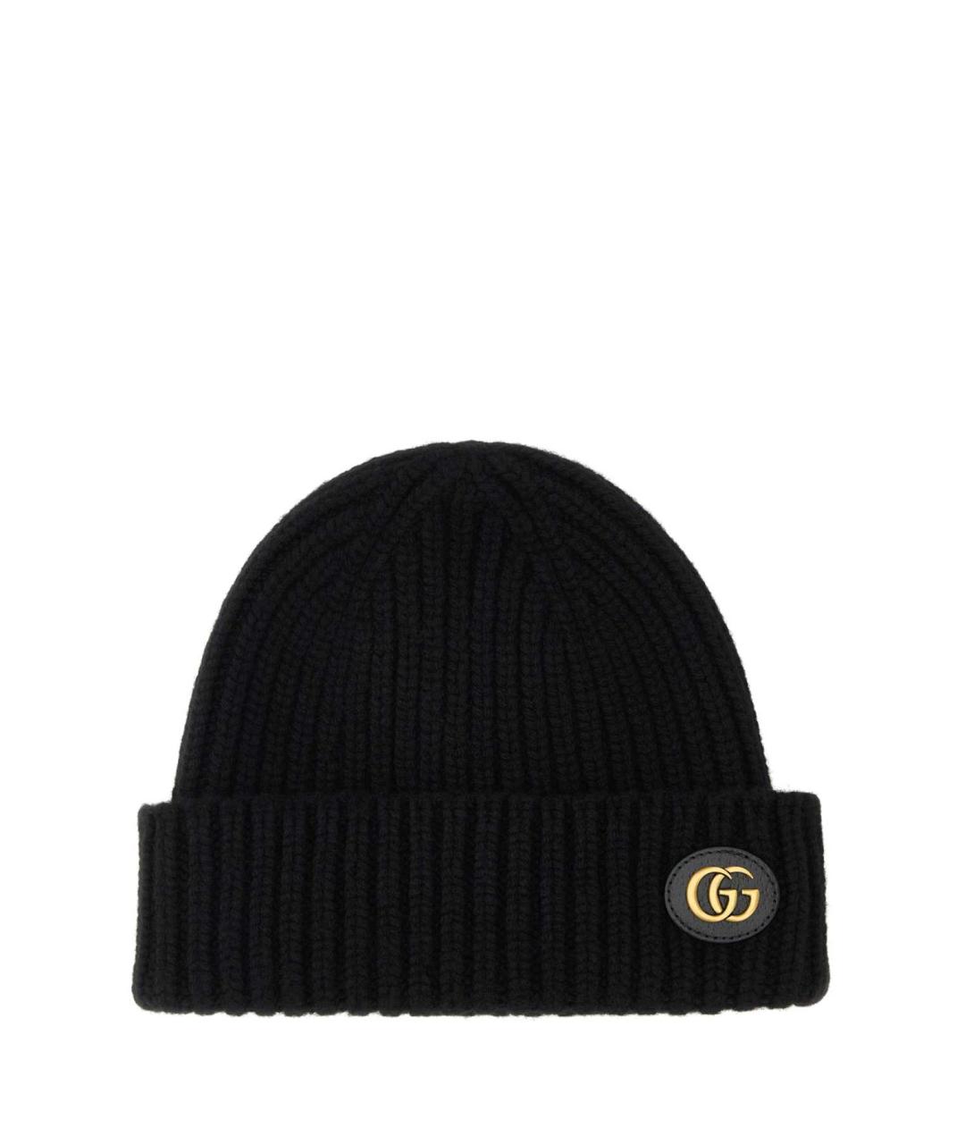 GUCCI Черная шерстяная шапка, фото 1