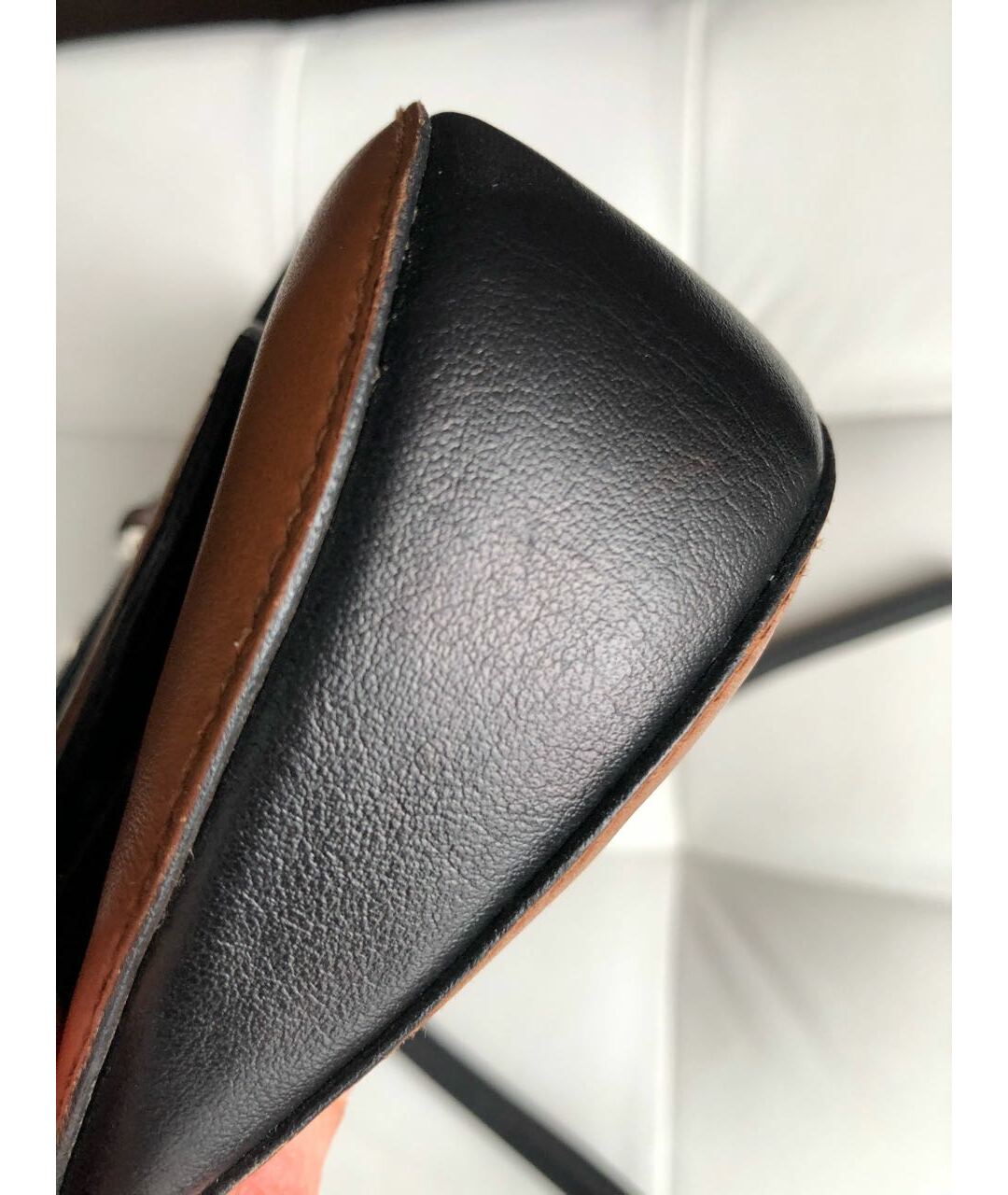PRADA Черная кожаная сумка тоут, фото 7