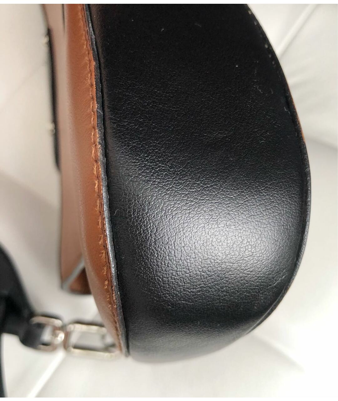 PRADA Черная кожаная сумка тоут, фото 5