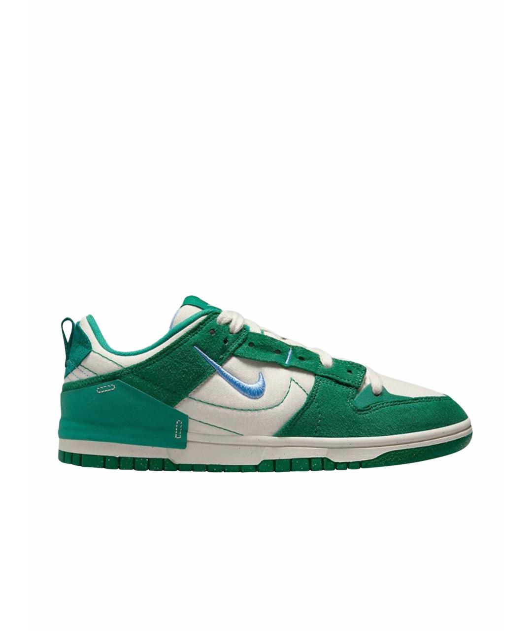 NIKE Зеленые синтетические кеды, фото 1