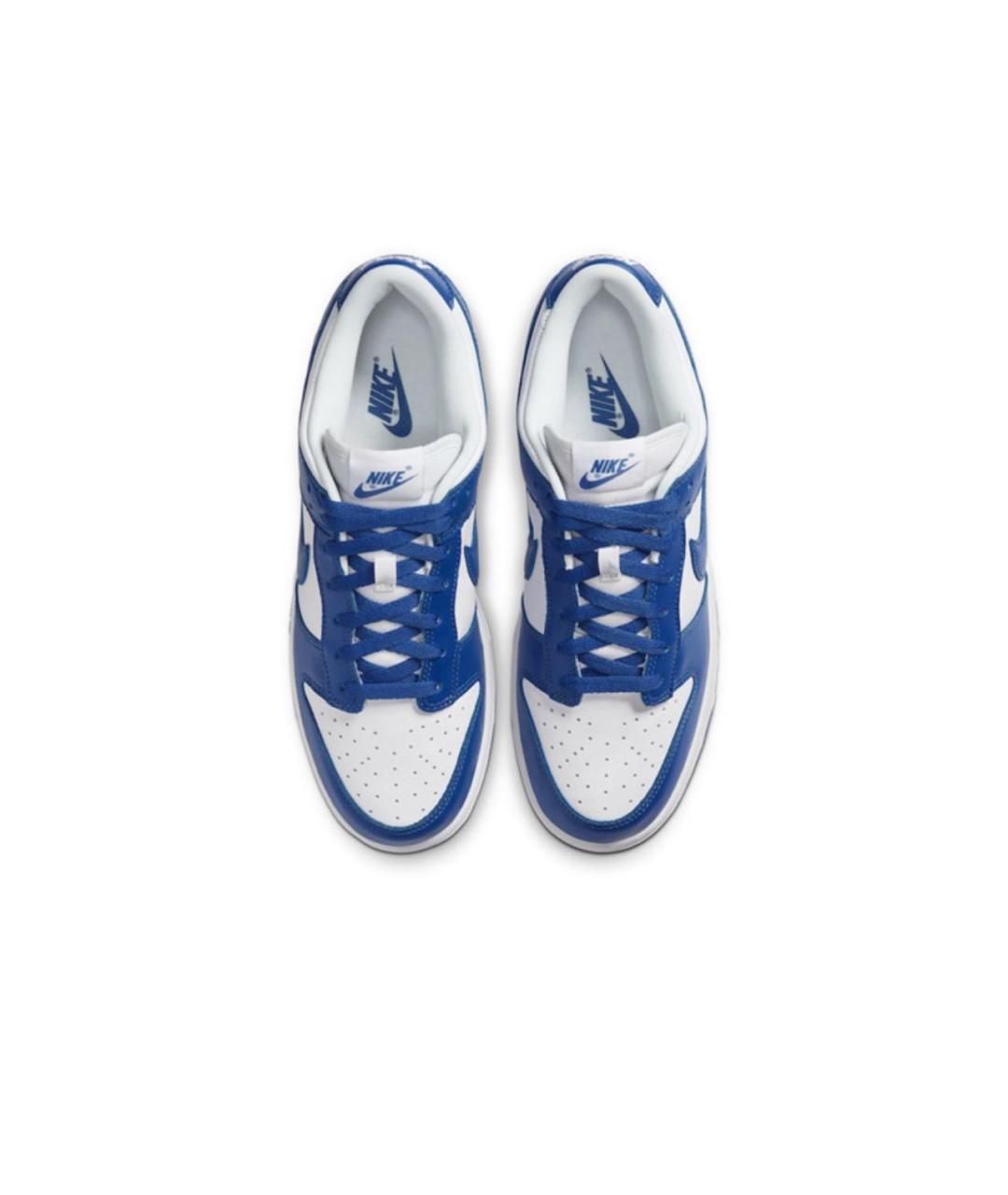 NIKE Синие кожаные низкие кроссовки / кеды, фото 3