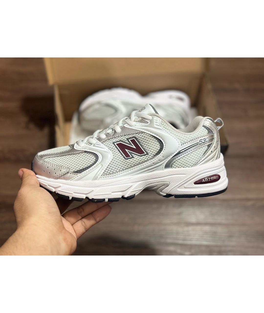 NEW BALANCE Белые текстильные кроссовки, фото 3