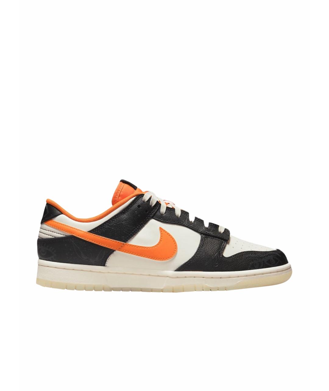 NIKE Черные кожаные низкие кроссовки / кеды, фото 1