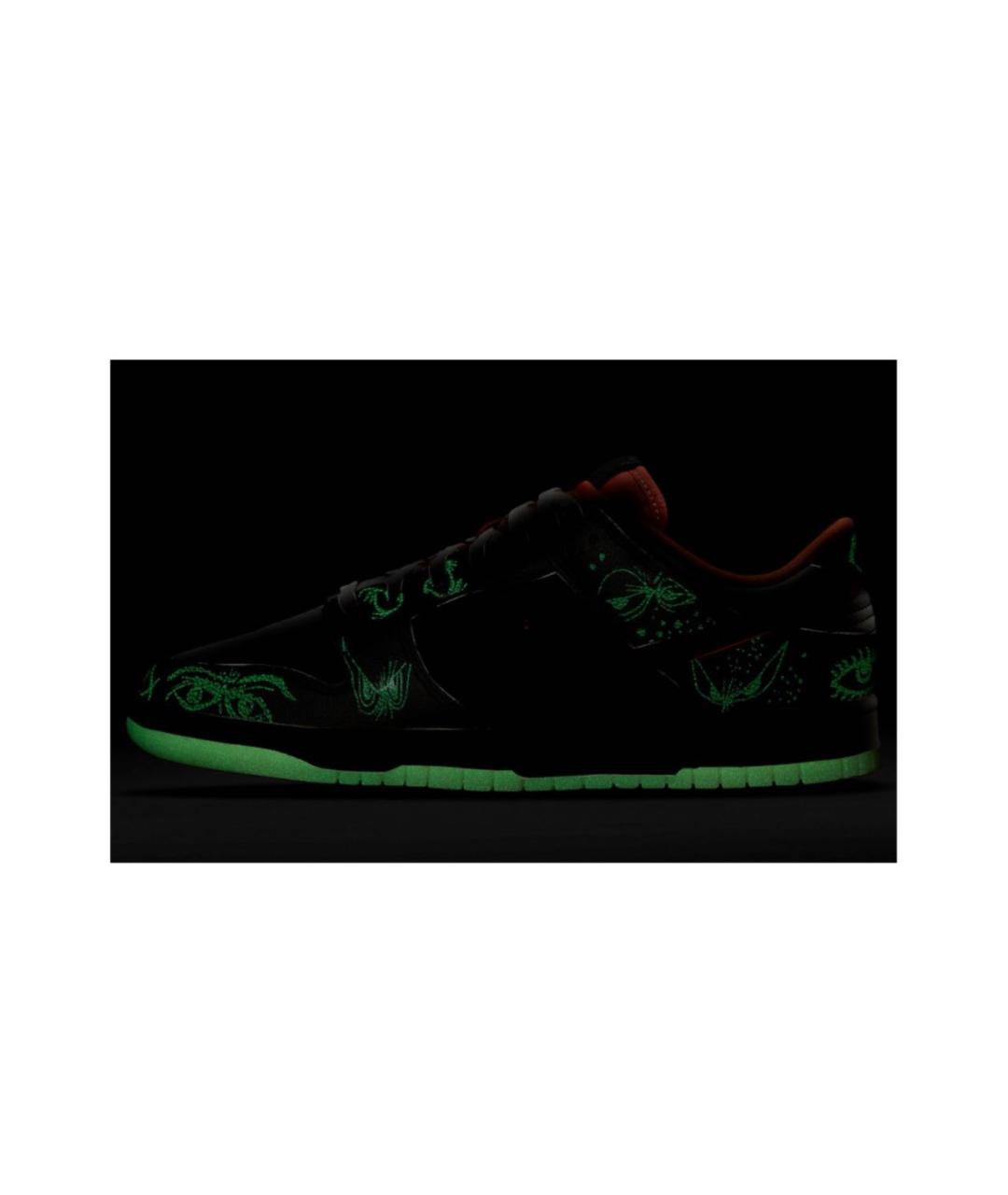 NIKE Черные кожаные низкие кроссовки / кеды, фото 5