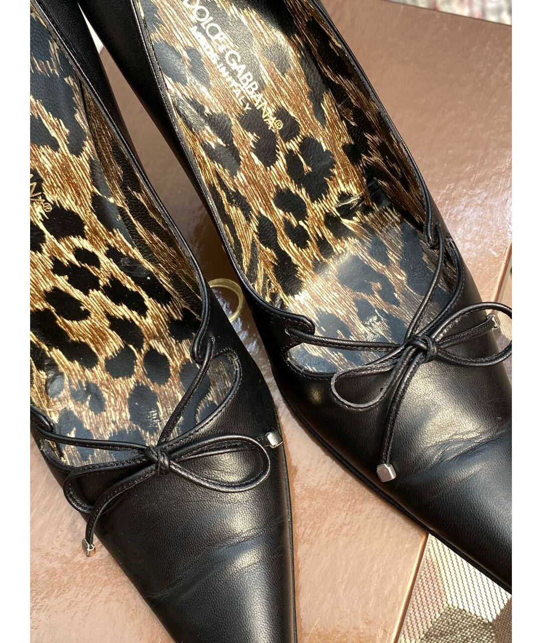 DOLCE & GABBANA VINTAGE Черные кожаные туфли, фото 6
