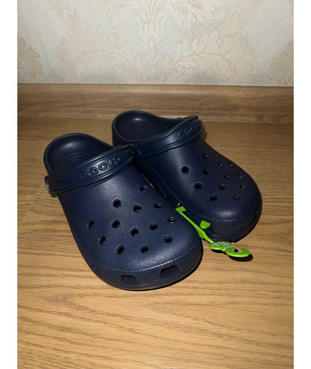 CROCS Темно-синие резиновые мюли, фото 4