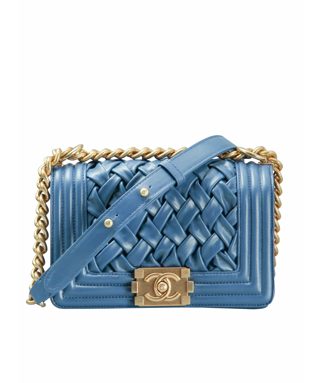 CHANEL Синяя кожаная сумка тоут, фото 1