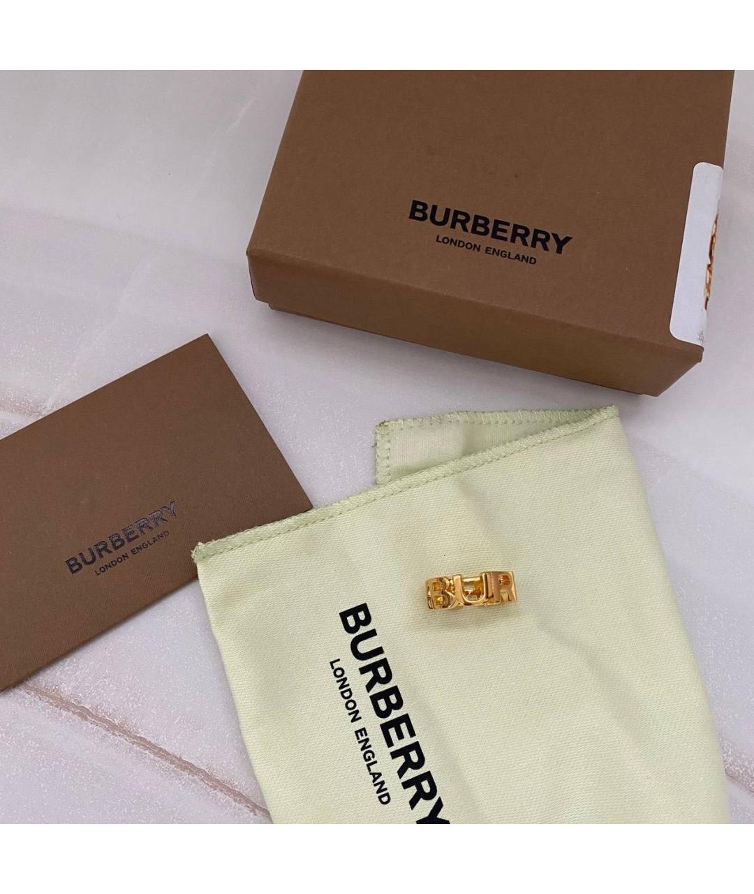 BURBERRY Золотое латунное кольцо, фото 4