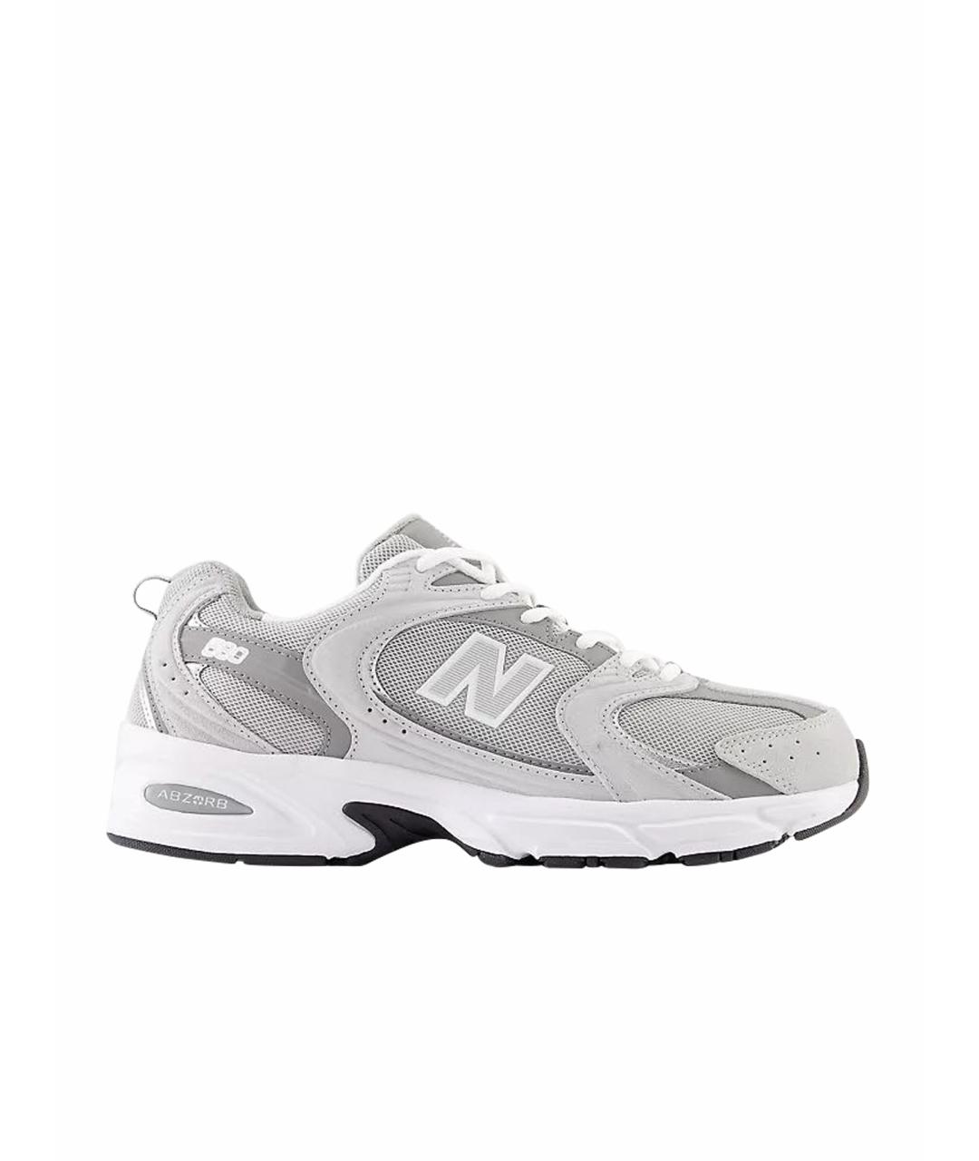 NEW BALANCE Серые текстильные низкие кроссовки / кеды, фото 1