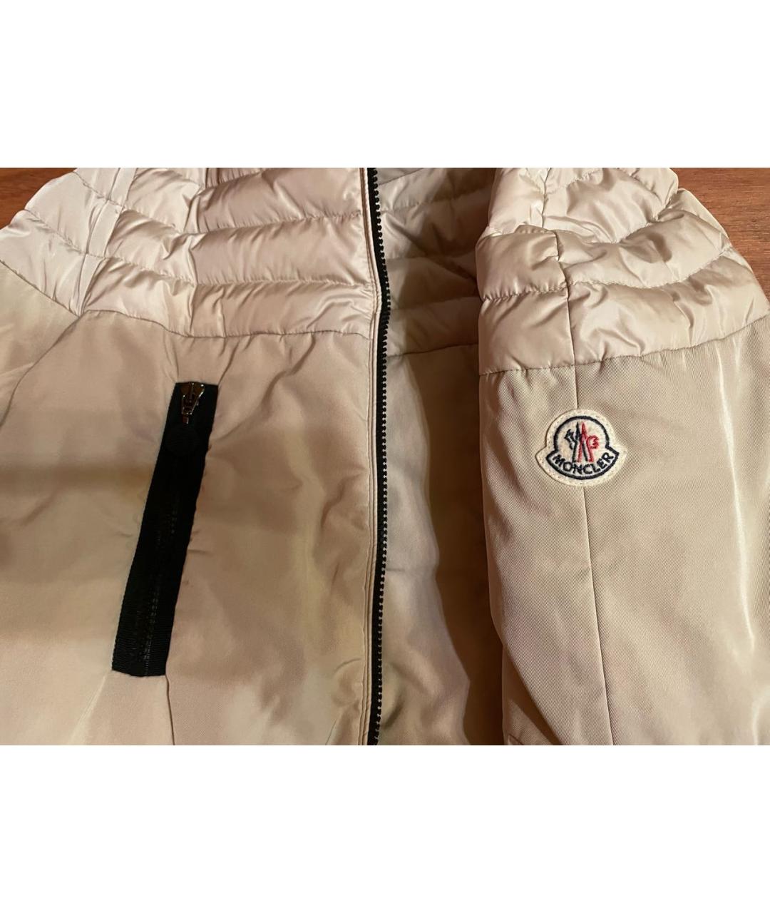 MONCLER Бежевый пуховик, фото 4