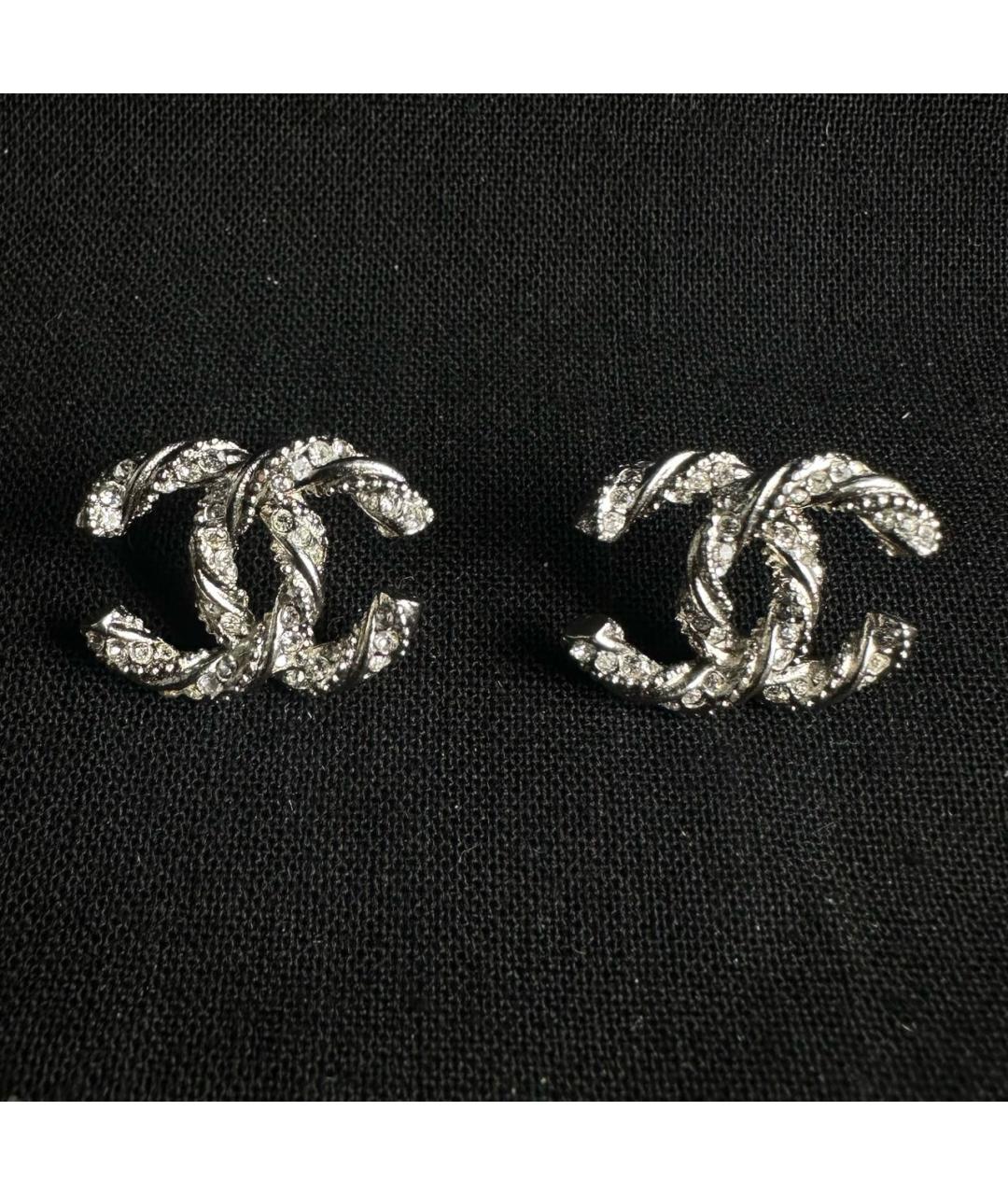 CHANEL Серебряные серьги, фото 4