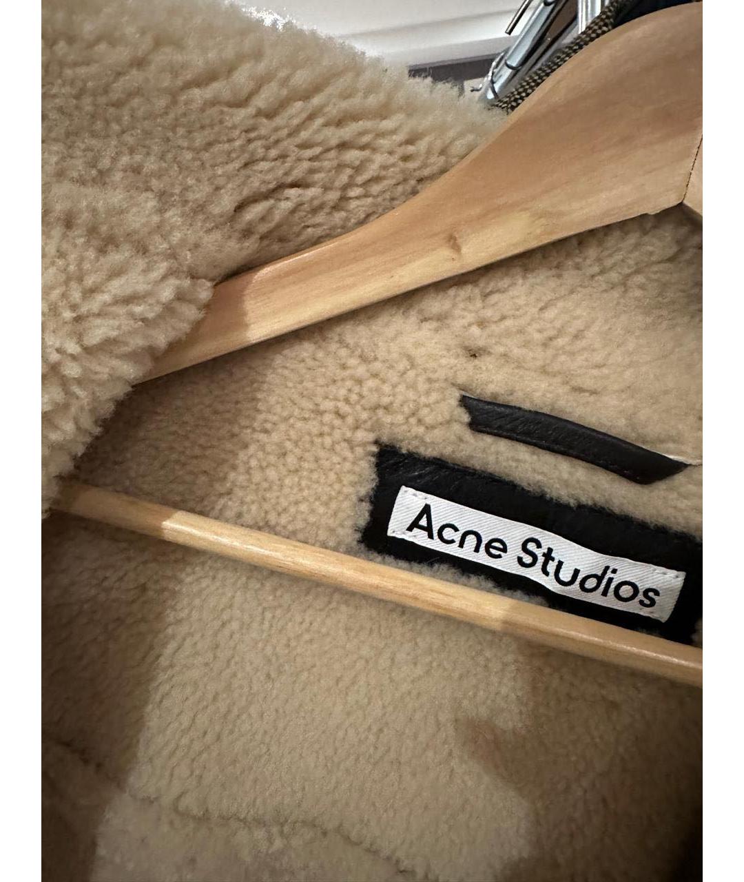 ACNE STUDIOS Коричневая кожаная дубленка, фото 2