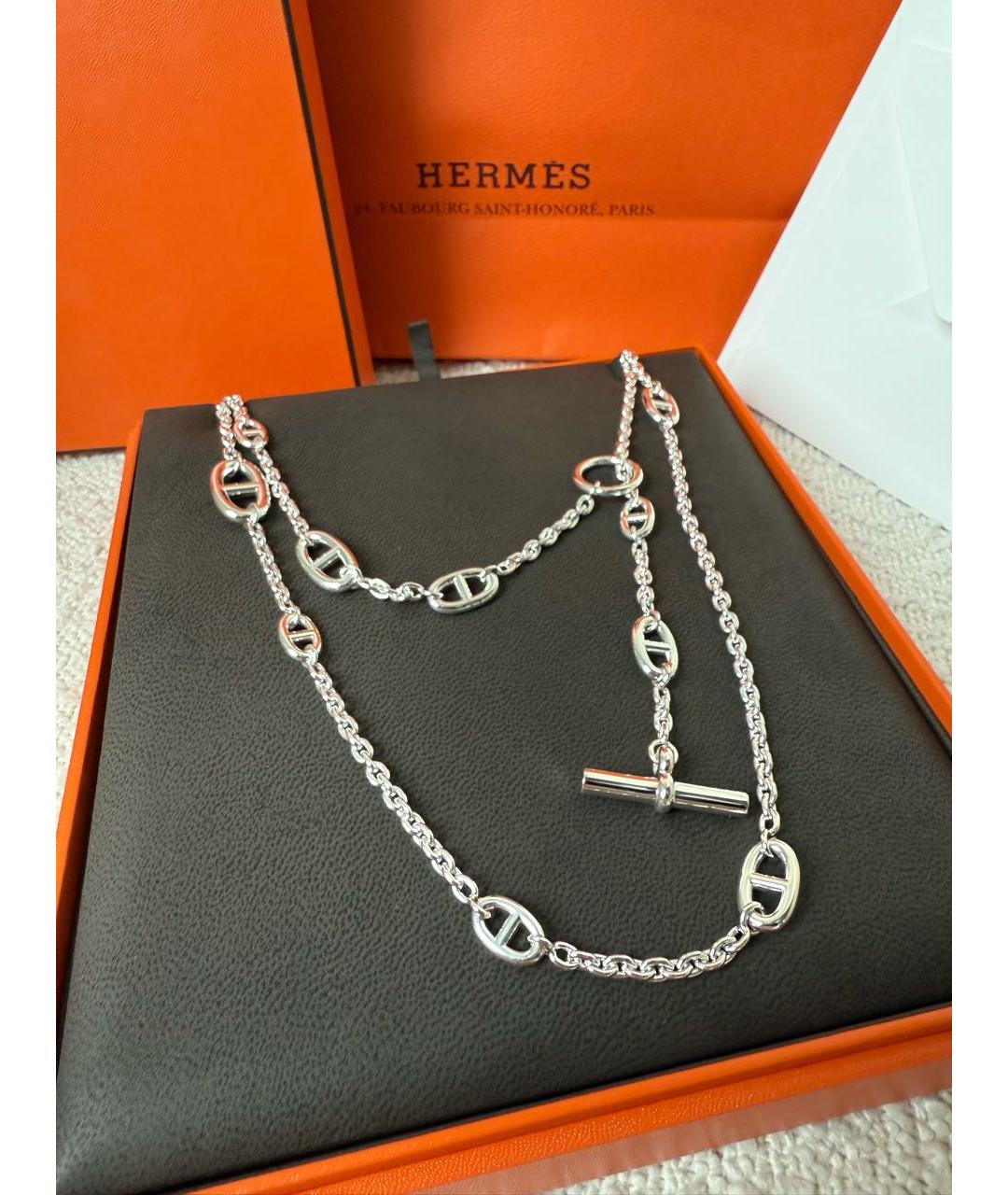 HERMES Серебряное серебряное колье, фото 2