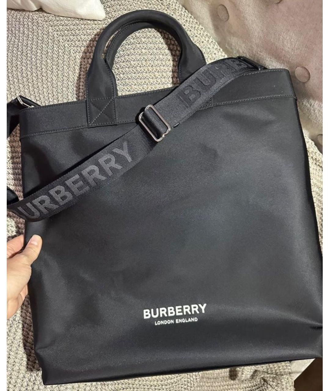 BURBERRY Черная сумка тоут, фото 2