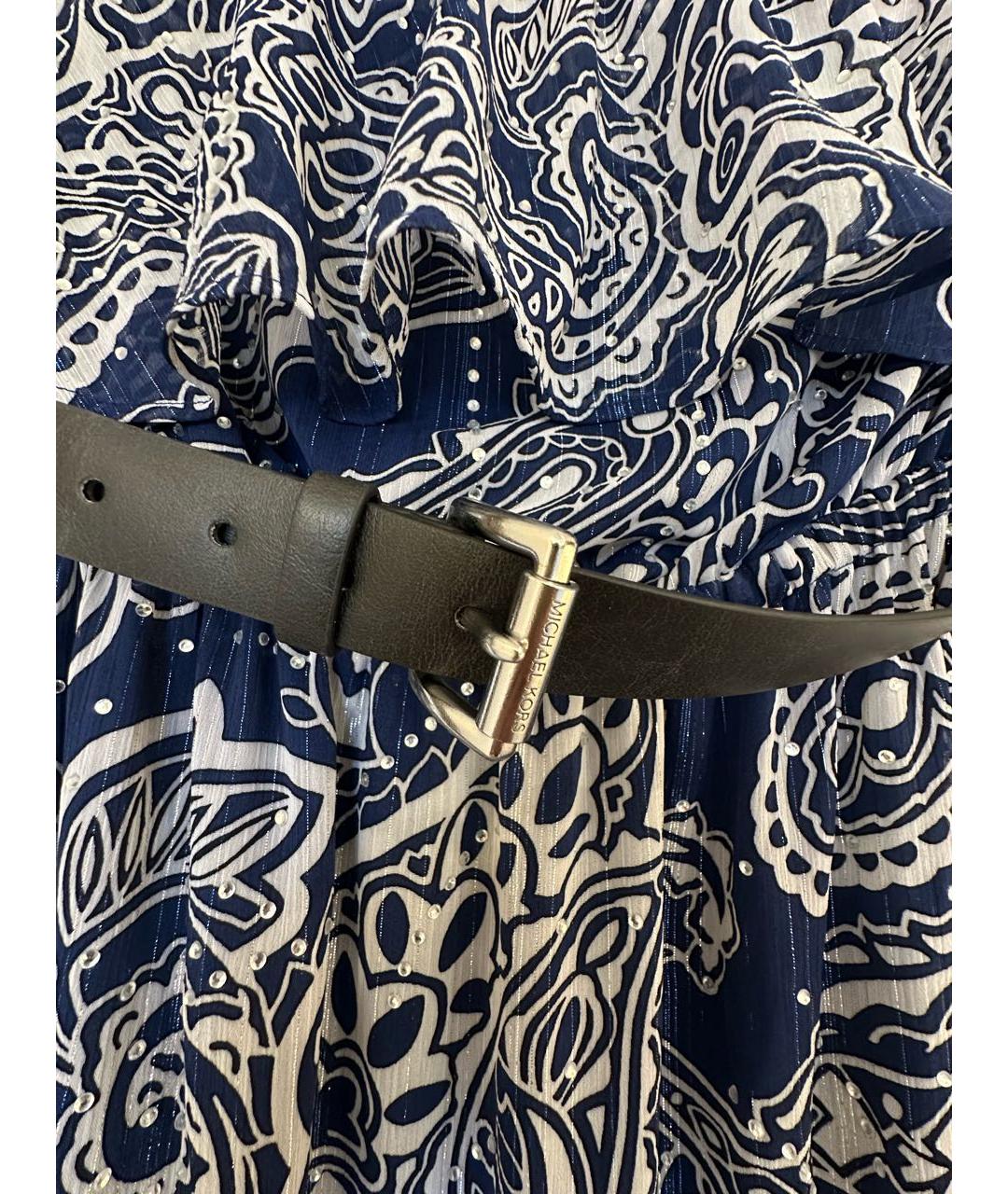 MICHAEL MICHAEL KORS Синее полиэстеровое вечернее платье, фото 4