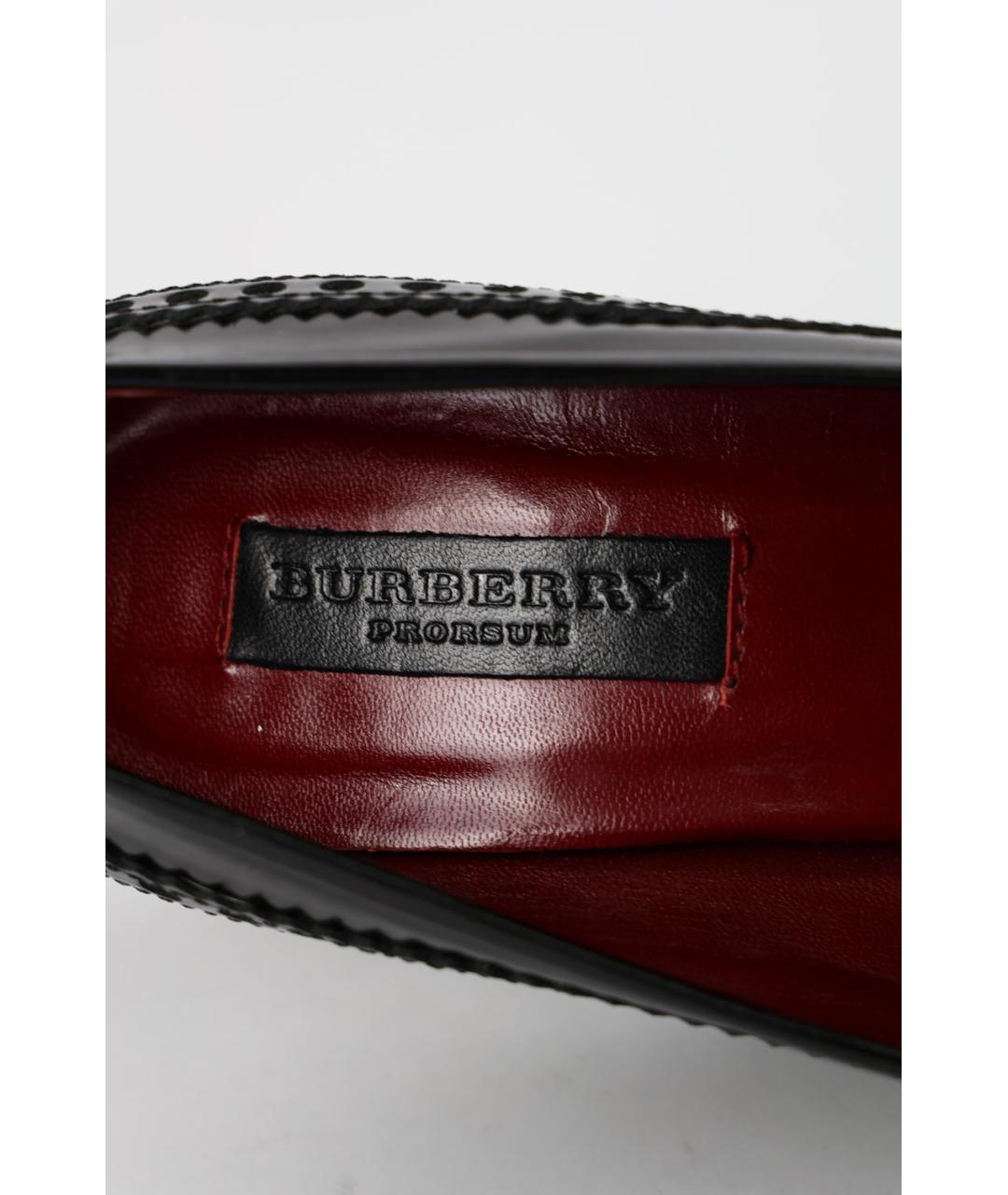 BURBERRY Черные кожаные туфли, фото 5