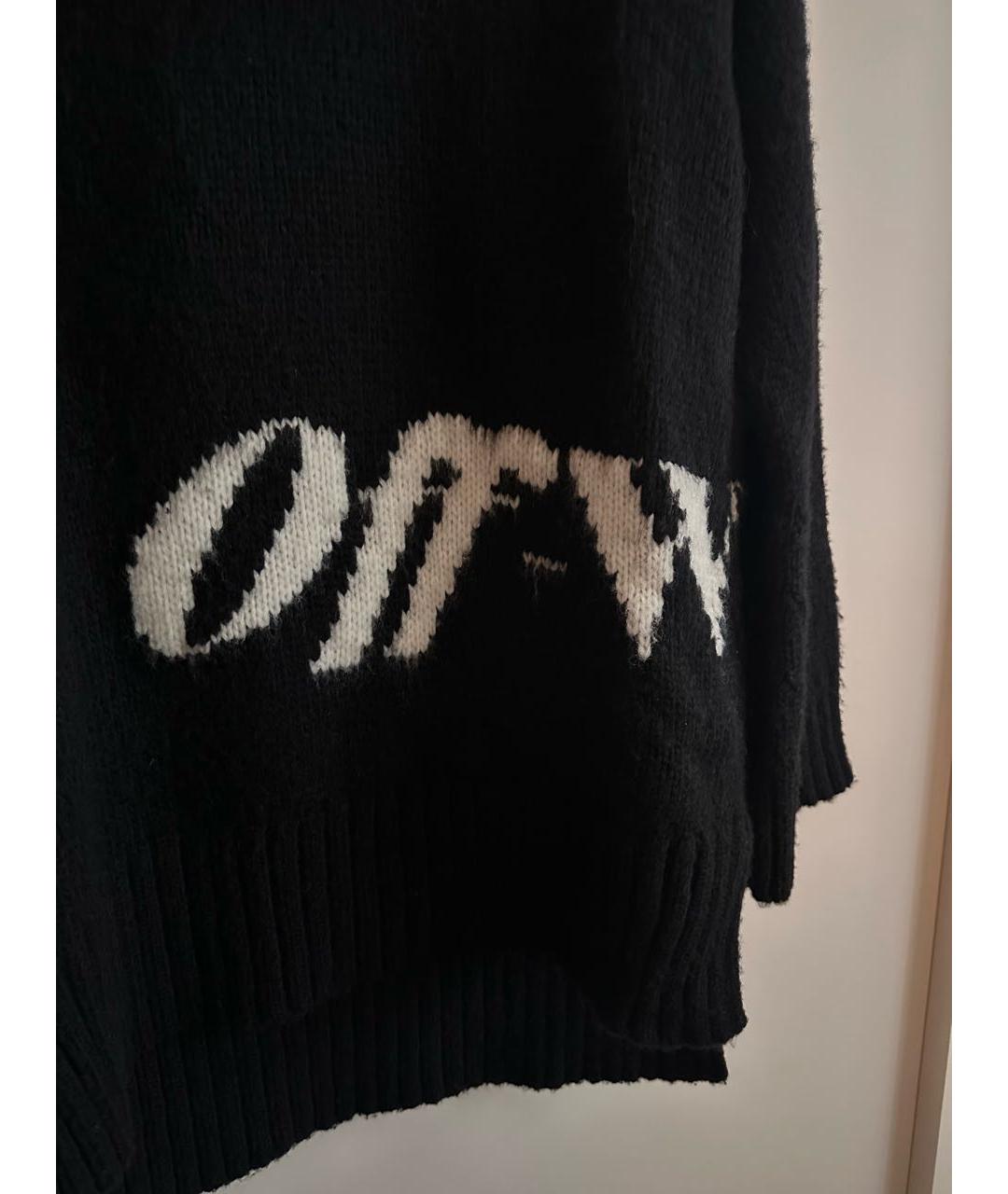 OFF-WHITE Черный шерстяной джемпер / свитер, фото 6