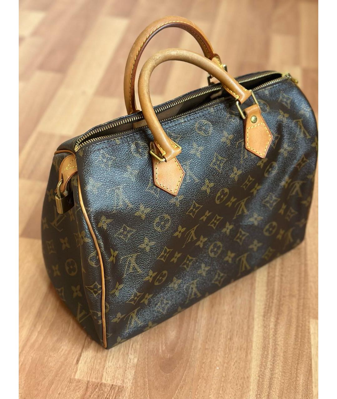 LOUIS VUITTON Коричневая сумка с короткими ручками, фото 7