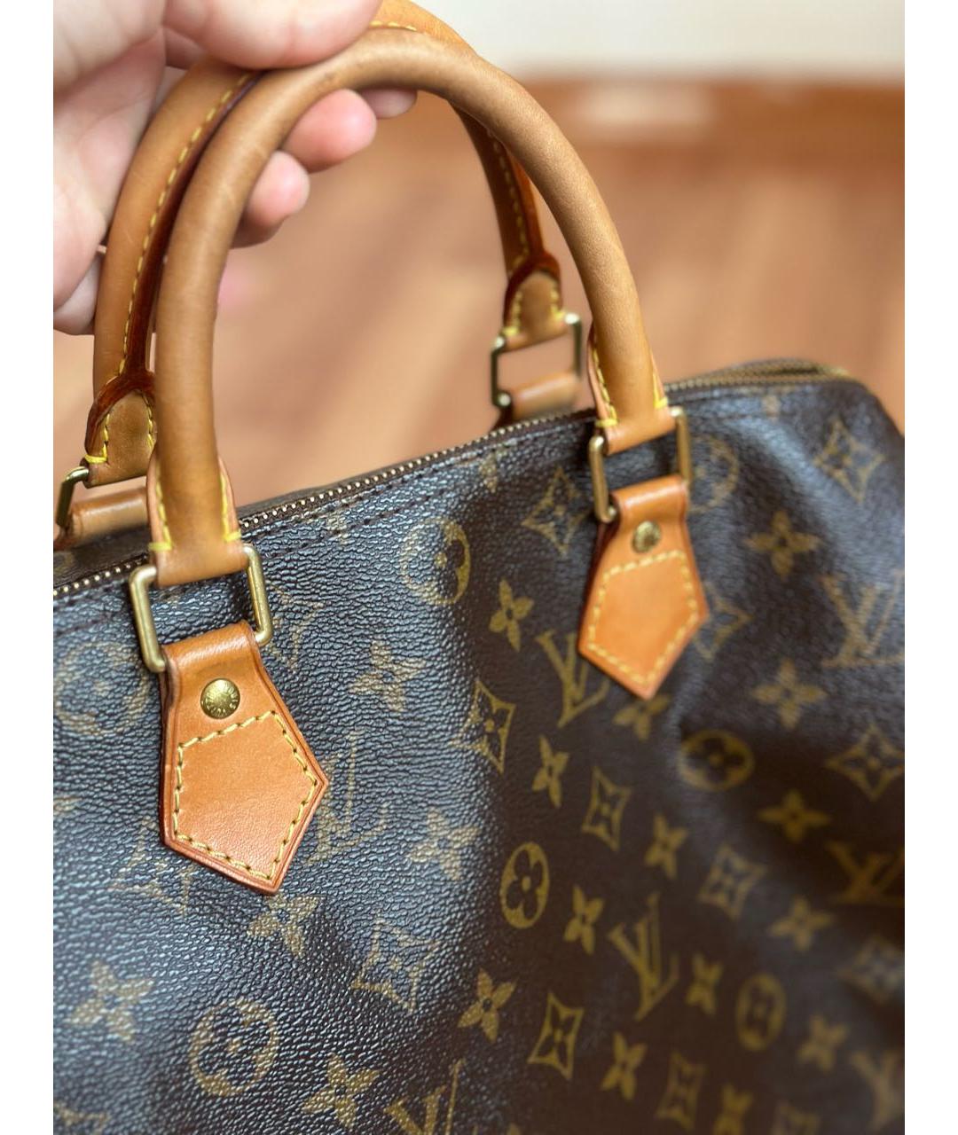 LOUIS VUITTON Коричневая сумка с короткими ручками, фото 3