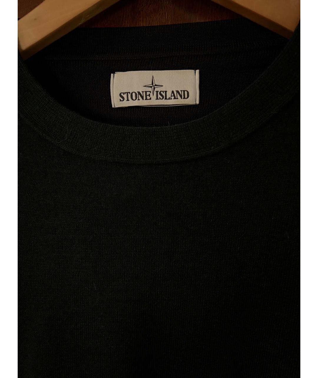 STONE ISLAND Зеленый шерстяной джемпер / свитер, фото 3