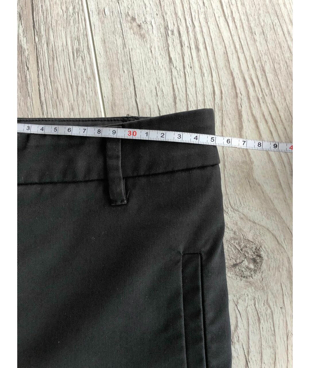 MIU MIU Черные хлопковые брюки узкие, фото 3