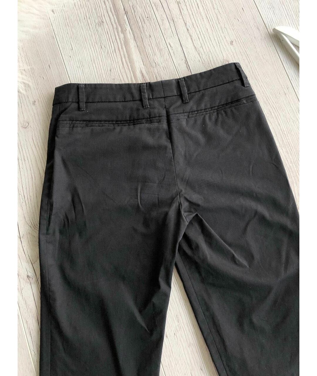 MIU MIU Черные хлопковые брюки узкие, фото 2