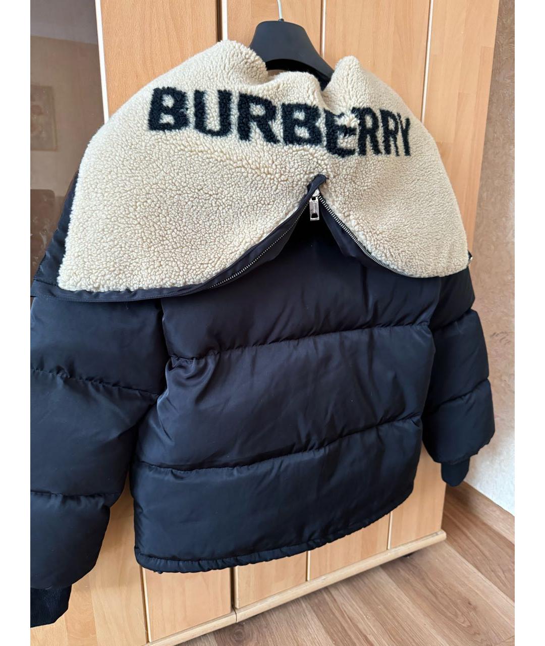 BURBERRY Черная полиамидовая куртка, фото 2