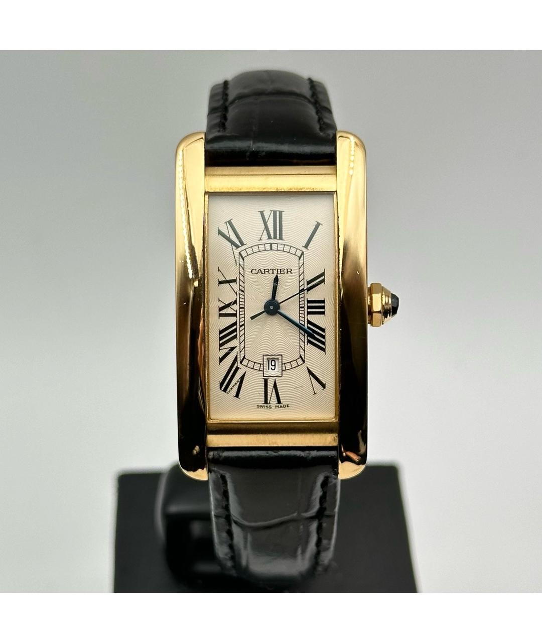 CARTIER Белые часы из желтого золота, фото 6