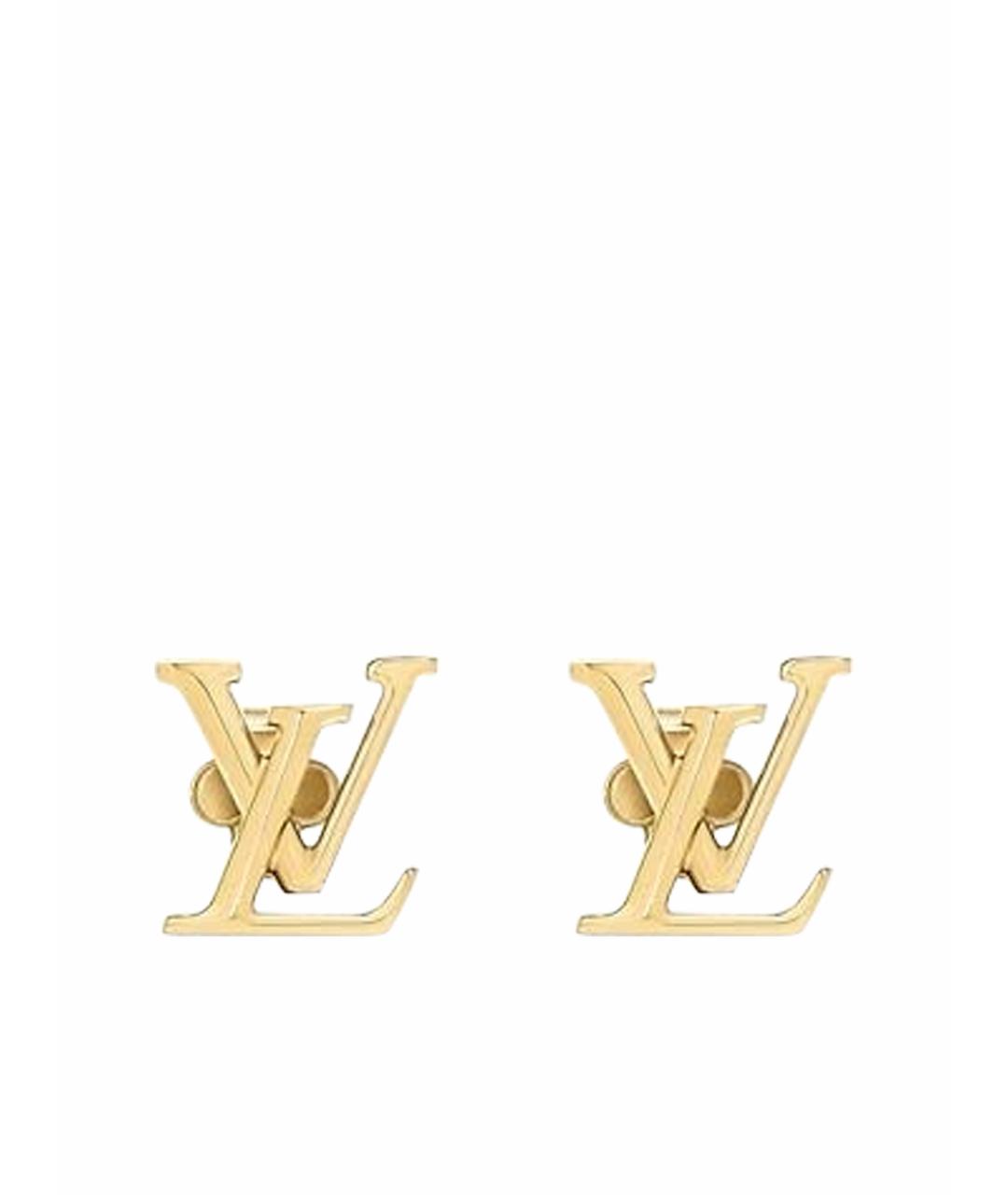 LOUIS VUITTON Золотые латунные серьги, фото 1