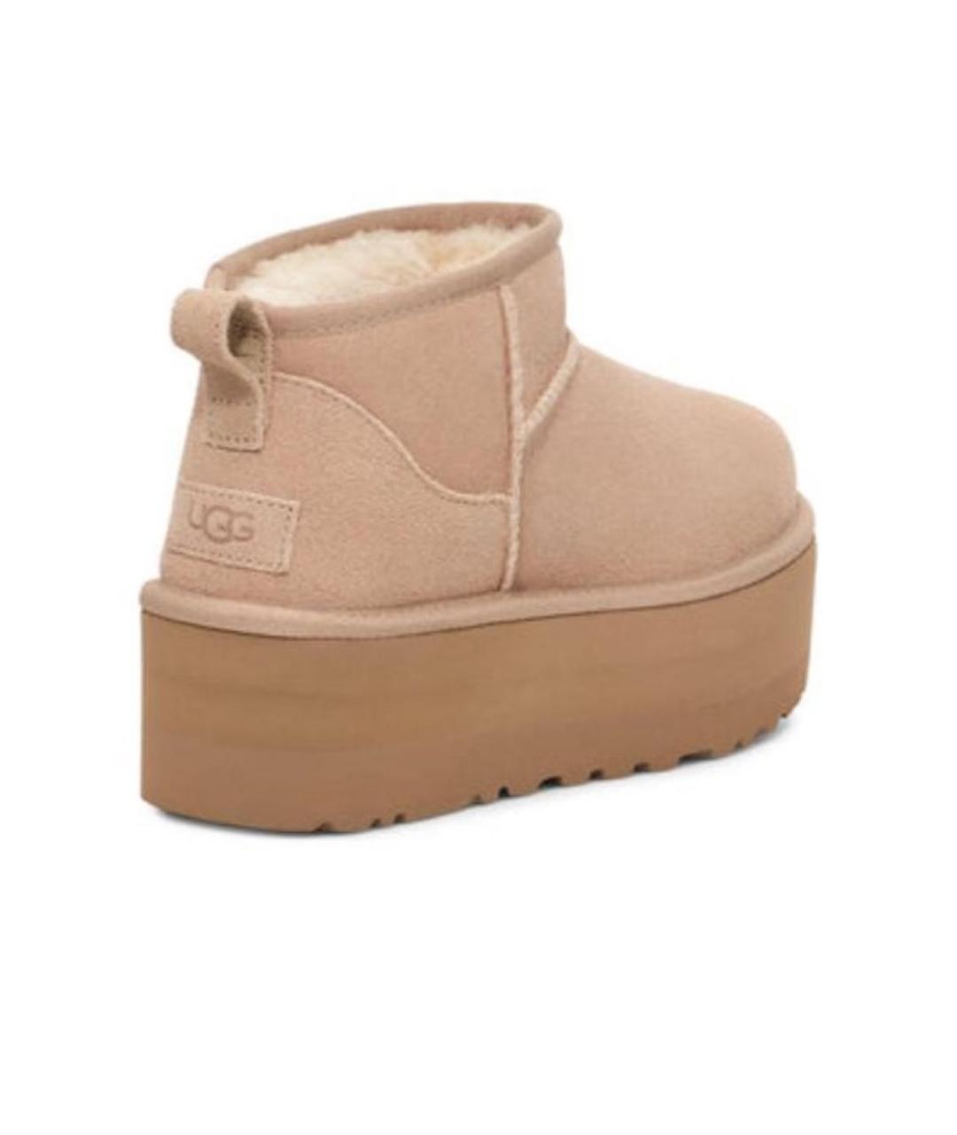 UGG AUSTRALIA Бежевые замшевые ботинки, фото 3