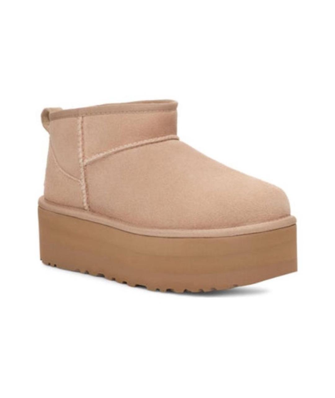 UGG AUSTRALIA Бежевые замшевые ботинки, фото 2