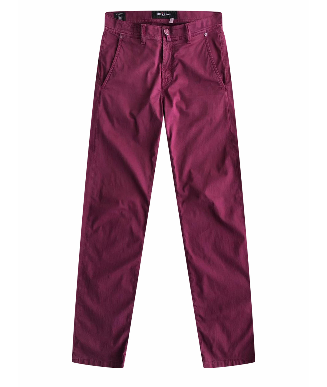 KITON Фиолетовые хлопковые прямые джинсы, фото 1