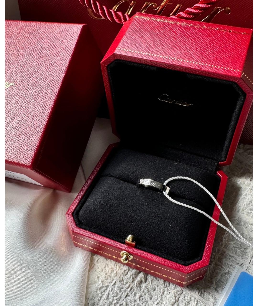 CARTIER Белое платиновое кольцо, фото 2
