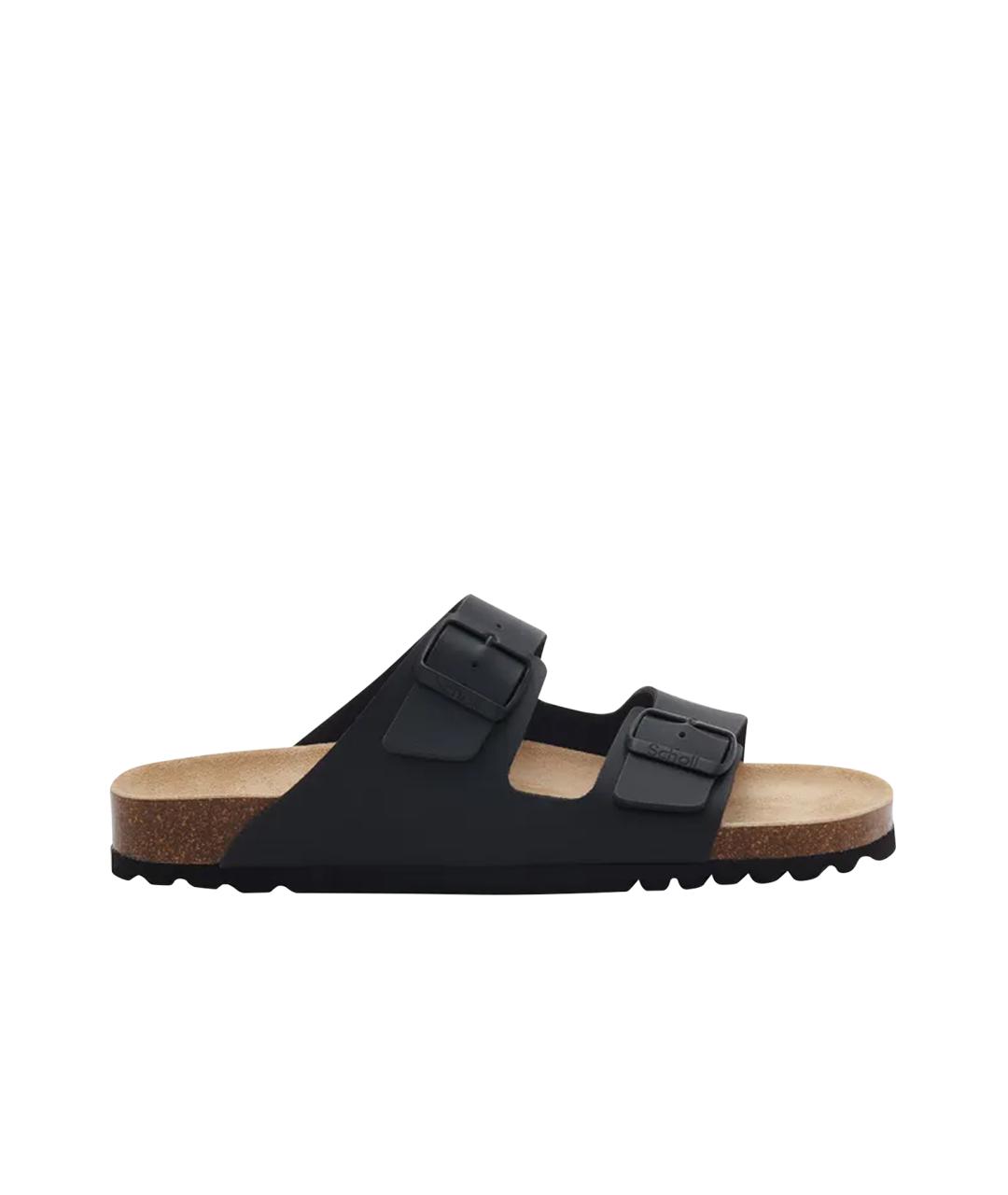 BIRKENSTOCK Черные сандалии из искусственной кожи, фото 1