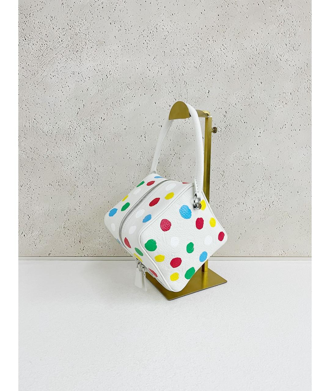 LOUIS VUITTON Белая кожаная сумка через плечо, фото 4