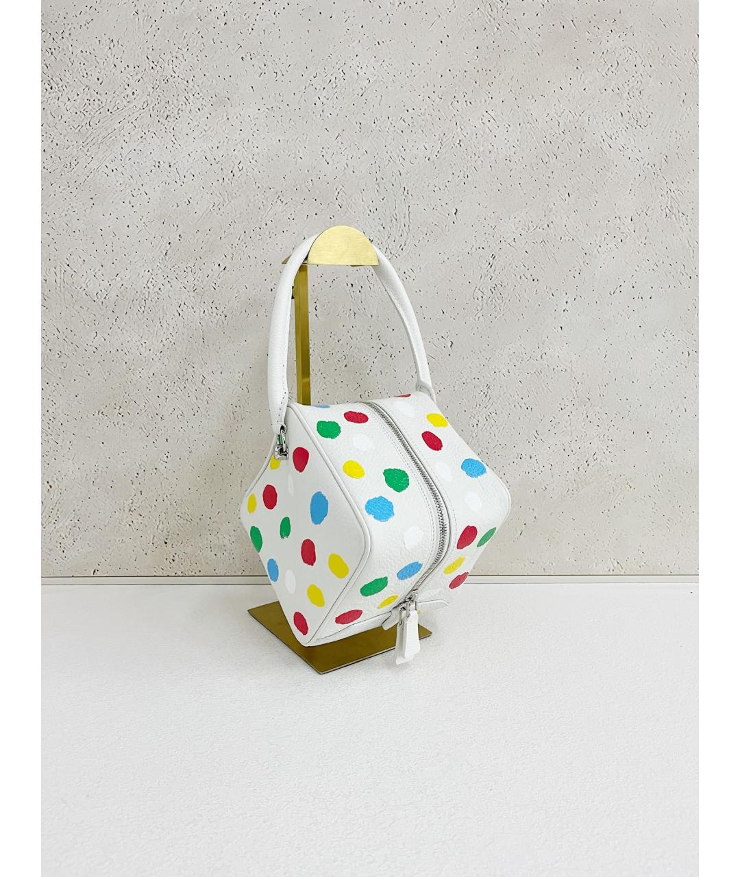 LOUIS VUITTON Белая кожаная сумка через плечо, фото 3