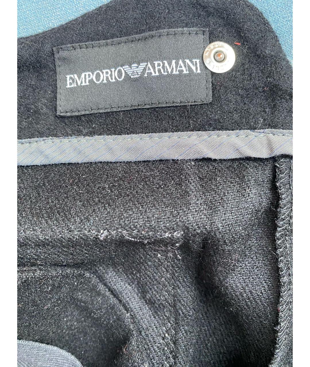 EMPORIO ARMANI Коричневые кашемировые брюки широкие, фото 4