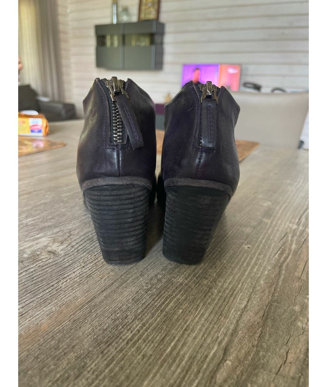 MARSELL Фиолетовые кожаные ботинки, фото 4