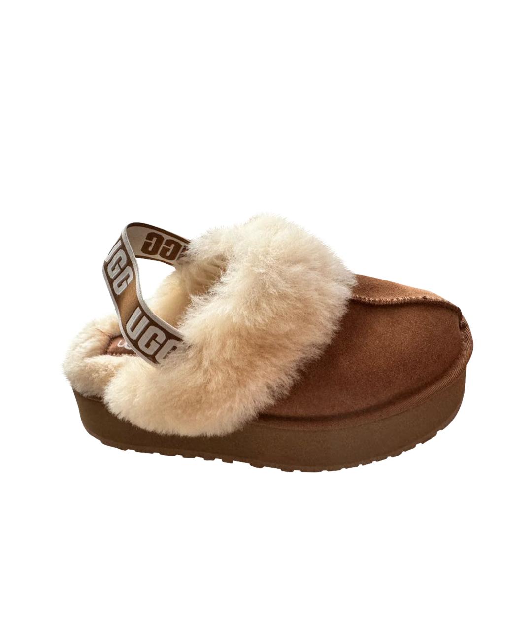 UGG AUSTRALIA Коричневые замшевые мюли, фото 1